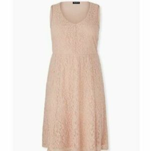 NWT TORRID SIZE 3 BLUSH, ALPINE LACE  DRESS